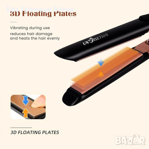 Нова Иновативна Преса за Права и Къдрава Коса с Негативни Йони жени прическа, снимка 2 - Преси за коса - 44597864