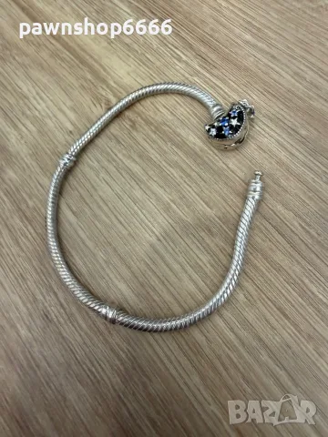 Сребърна Гривна Pandora , снимка 4 - Гривни - 56125256