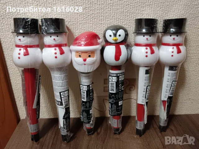 Коледни соларни лампи - дядо Коледа,Снежко,Пингвин.