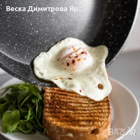 Тиган с капак Goldman Premium, Кован алуминий, Мраморно покр., снимка 6 - Съдове за готвене - 48604709