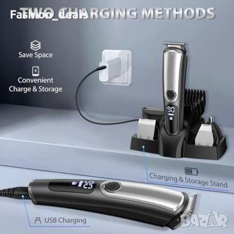 Нов 5 в 1 Тример за мъже: Мощен, Прецизен, Преносим Самобръсначка тяло, снимка 4 - Електрически самобръсначки - 42548615