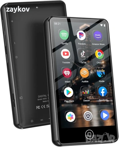 80GB MP3 плейър с Bluetooth и WiFi, MP3 и MP4 плейъри с 4.02-инчов сензорен екран