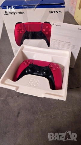 Оригинален червен Playstation 5 контролер, снимка 5 - Аксесоари - 54001899