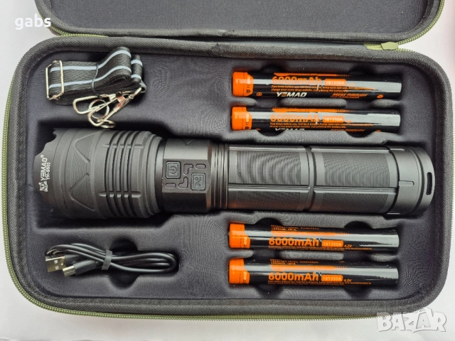 Супер мощен LED лазерен фенер YM-G500 и YM-G600/3200м/4000lm, снимка 6 - Къмпинг осветление - 51545223