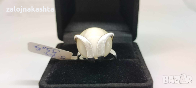 Сребърен пръстен със Седеф-5,70/925, снимка 2 - Пръстени - 44819707