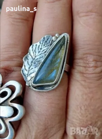 Четири броя / Винтидж / Ръчно изработени сребърни пръстени, снимка 14 - Пръстени - 32484159