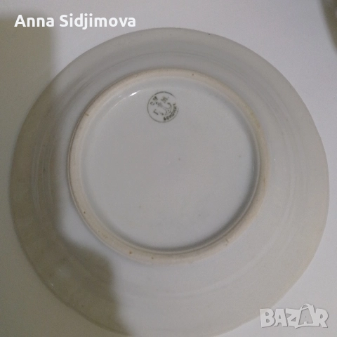 Стар български порцелан Бонония чинии, снимка 4 - Антикварни и старинни предмети - 51839589
