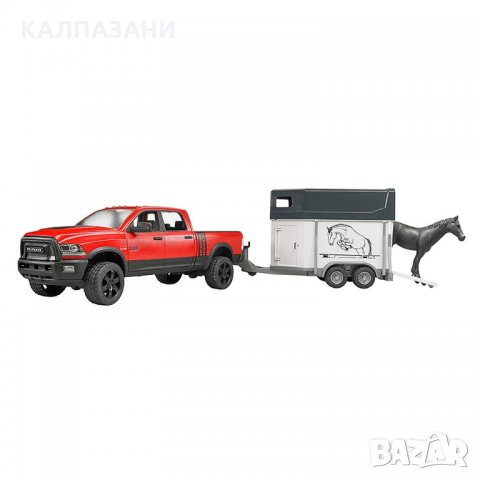 BRUDER Пикап RAM 2500 с ремарке и кон 02501, снимка 3 - Коли, камиони, мотори, писти - 34981130