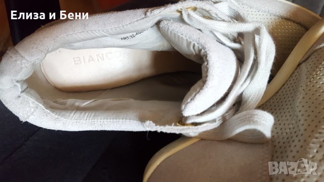 нови кецове на скрита платформа естествен велур, снимка 4 - Маратонки - 35467338