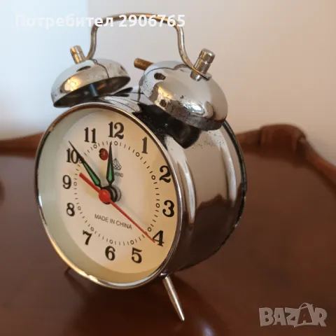 Часовник будилник с камбанки Китайски работещ, снимка 6 - Антикварни и старинни предмети - 49474807