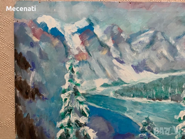 ПЕТЪР ПЕНЧЕВ масло абстракт пейзаж, снимка 10 - Картини - 53122825