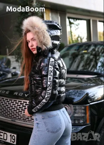 Prad🅰️ късо черно дамско зимно яке