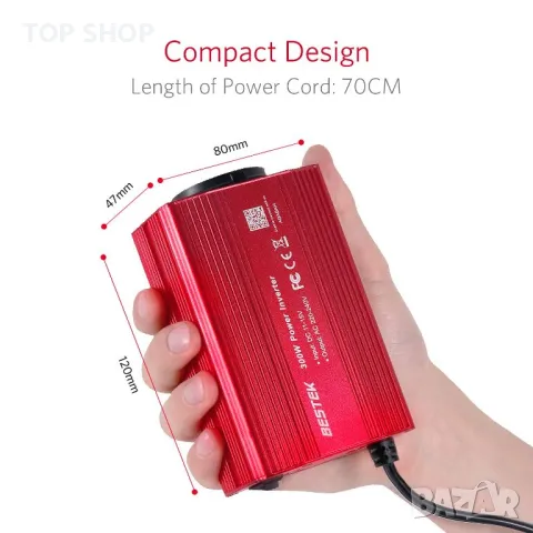 Преобразувател на напрежение Bestek 12 V към 230 V 300 W инвертор автомобилен инвертор с TÜV, снимка 2 - Аксесоари и консумативи - 49064944