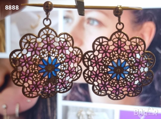 Оригинални сребърни Флорентински филигранни обеци, снимка 2 - Обеци - 44218207