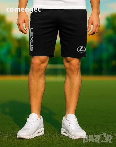 МОДЕЛ 2025! ЛЕКСУС / LEXUS мъжки шорти / къси панталони - 3 цвята.