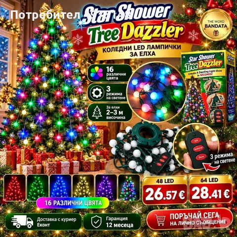 коледни Led лампички, снимка 2 - Лед осветление - 56446466