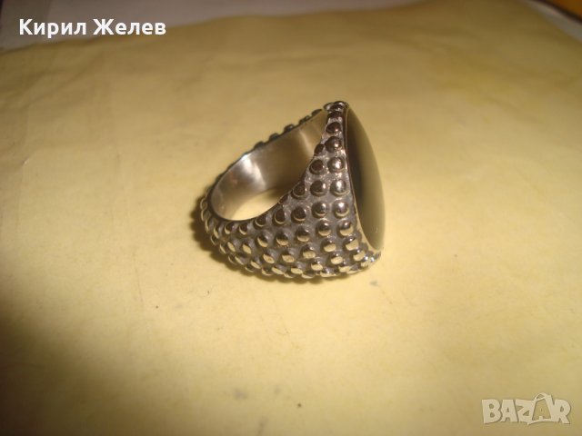 МАСИВЕН НОВ МОДЕН ПРЪСТЕН от БЛАГОРОДНА МАРКИРАНА СТОМАНА МНОГО КРАСИВ и ОРИГИНАЛЕН ДИЗАЙН 6734, снимка 3 - Пръстени - 34339483