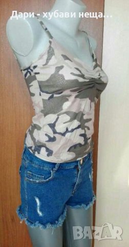 Дънкови панталонки с накъсан ефект🍀❤S/M,M❤🍀арт.494, снимка 5 - Къси панталони и бермуди - 36659573