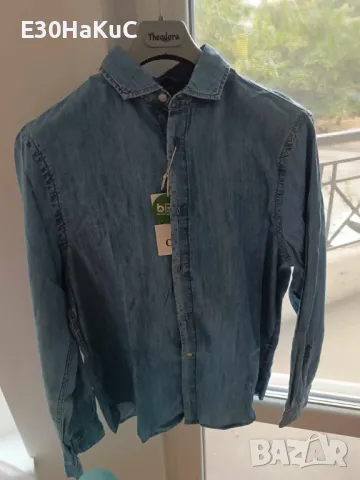 Мъжка риза C&A размер М от деним