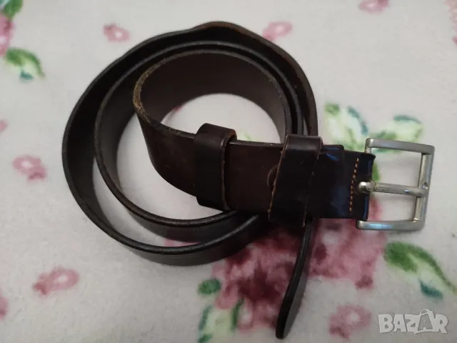 оригинален кожен колан на бранда uomo Italy genuine leather голям размер xl