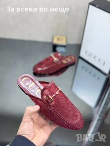 Gucci Дамски Затворени Чехли Гучи - Различни Цветове Код SEM-336, снимка 3 - Чехли - 55787727