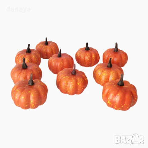 6068 Изкуствени тикви за декорация и украса, 10 броя