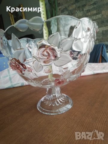 Винтидж WALTHER GLASS - фруктиера - Модел на роза Кармен 
