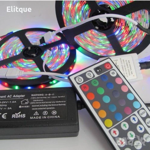Лента с RGB LED диоди – 5 метра с дистанционно управление ✨