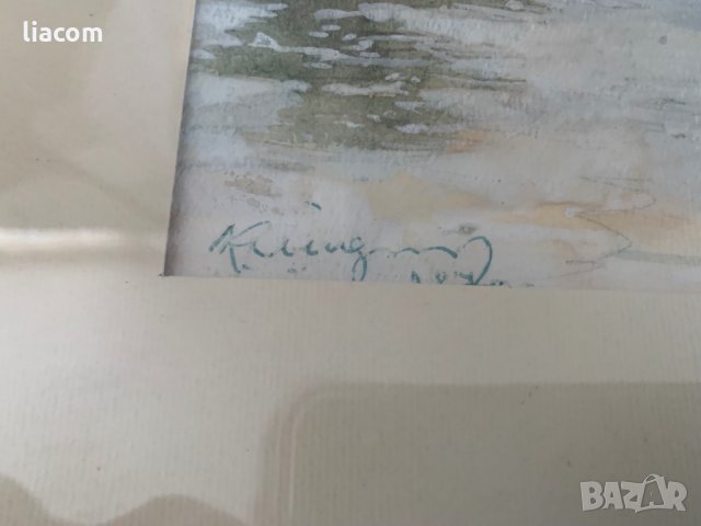 КАРЛ ЙОРДАНОВ 1970 г акварел пейзаж, снимка 6 - Картини - 33800135