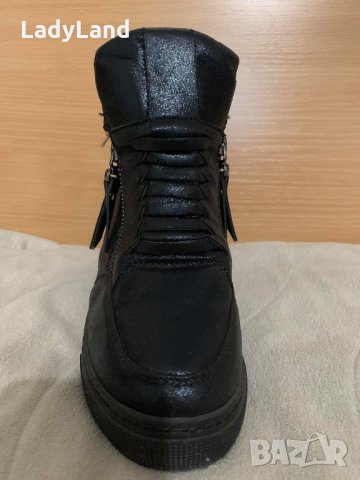НОВИ черни обувки на платформа с блясък, снимка 2 - Дамски ежедневни обувки - 32148675