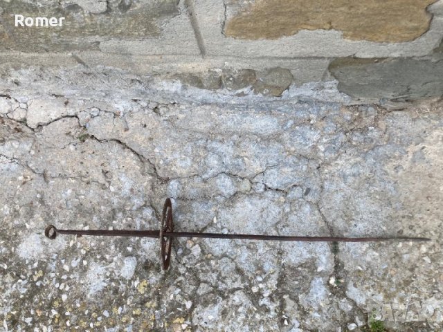 Стар ръчно кован шиш за печене на месо, снимка 2 - Антикварни и старинни предмети - 40238968