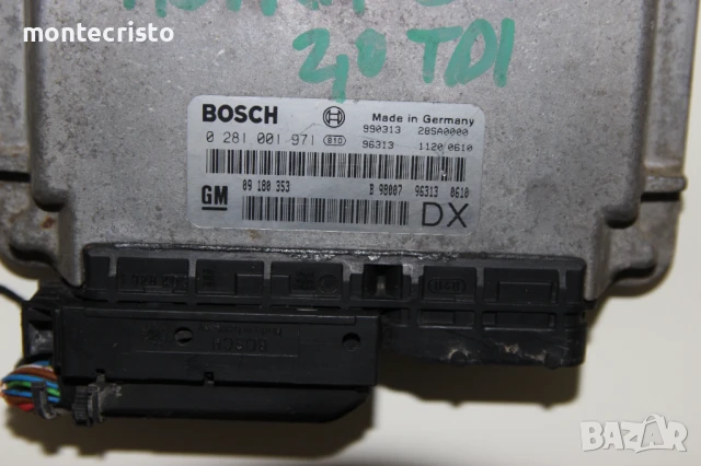 Моторен компютър Opel Astra G (1998-2009г.) 0281001971 / 0 281 001 971 / 09180353 / 09 180 353, снимка 2 - Части - 51091421