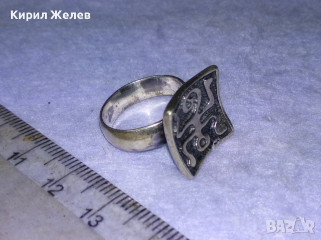 АРТИСТИЧЕН ФЕШЪН АРТ СРЕБЪРЕН ПРЪСТЕН СРЕБРО 925 АВТОРСКА РЪЧНА МАЙСТОРСКА ИЗРАБОТКА 40626, снимка 14 - Пръстени - 42929019