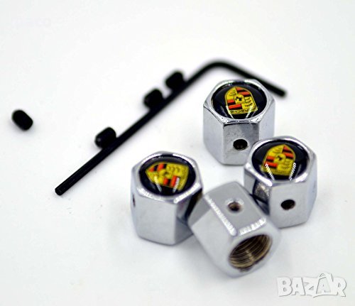 Защита от кражба! Метални капачки за вентили! Порше