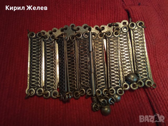 СТАРА БРОНЗОВА ПОСРЕБРЕНА ВЪЗРОЖДЕНСКА ГРИВНА със ЗВЪНЧЕТА 44321, снимка 11 - Антикварни и старинни предмети - 32265077