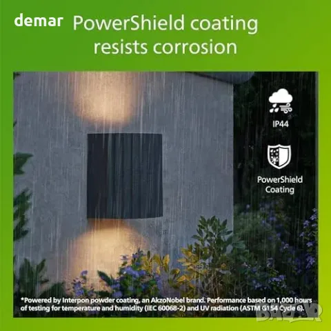 PHILIPS Zyra LED Outdoor стенна лампа за външен монтаж IP44, алуминиев корпус, снимка 4 - Външни лампи - 55827413