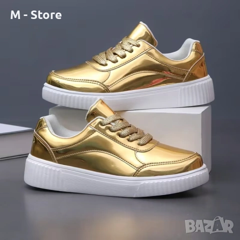 Дамски маратонки - златисти