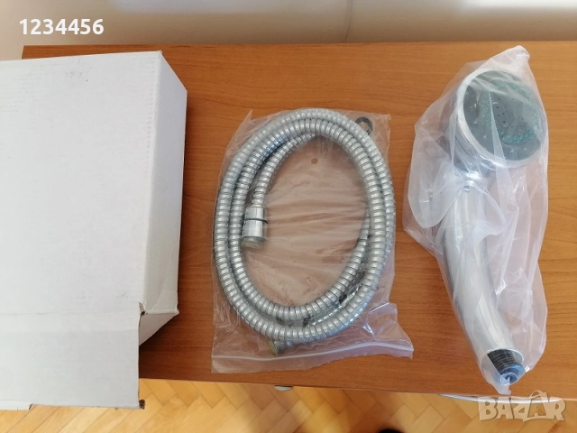 Испански душ слушалка с маркуч хром на НАЙ-НИСКА ЦЕНА 6 лв.