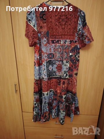 Дамска памучна рокля, снимка 2 - Рокли - 51044768