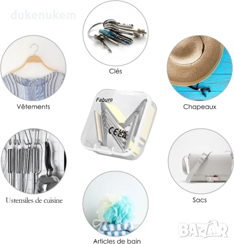 Самозалепващи стенни куки, неръждаема стомана, комплект 11 броя, снимка 5 - Закачалки - 53227981