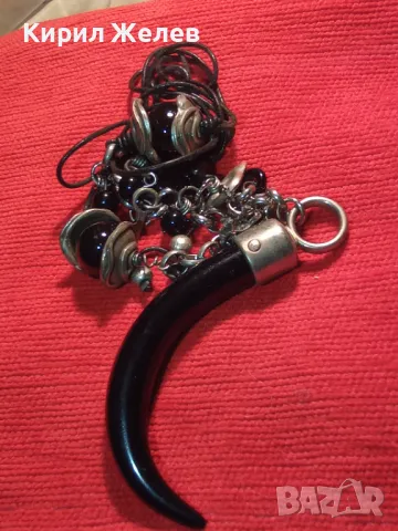 ЕФЕКТНА ПОСРЕБРЕНА ХЕНД - МЕЙД ОГЪРЛИЦА ФЕШЪН АРТ КОЛИЕ 47354, снимка 7 - Колиета, медальони, синджири - 47219593