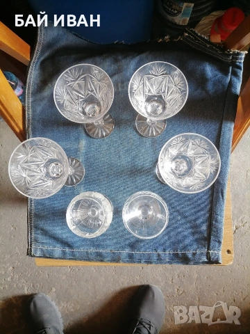 СТАРИ КРИСТАЛНИ ЧАШИ , снимка 2 - Други ценни предмети - 54049333