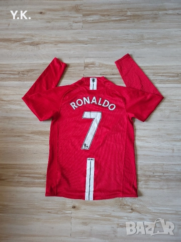 Оригинална мъжка тениска с дълъг ръкав Nike x F.C. Manchester United x Ronaldo / Season 08-09 (Home), снимка 3 - Тениски - 52857648