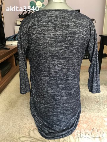 Сива асиметрична блуза, снимка 9 - Блузи с дълъг ръкав и пуловери - 38037205