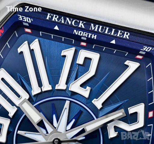 Franck Muller Vanguard Yachting 45mm Steel Blue Dial Swiss Movement Automatic Различни Варианти, снимка 5 - Мъжки - 54059527