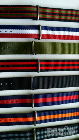Текстилни каишки 18мм NATO, снимка 4 - Каишки за часовници - 34965493