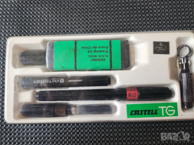 рапидографи немски Castell TG - 2 писалки с писци : 0,18 и 0,50 и нови писци 070 и 100-нови