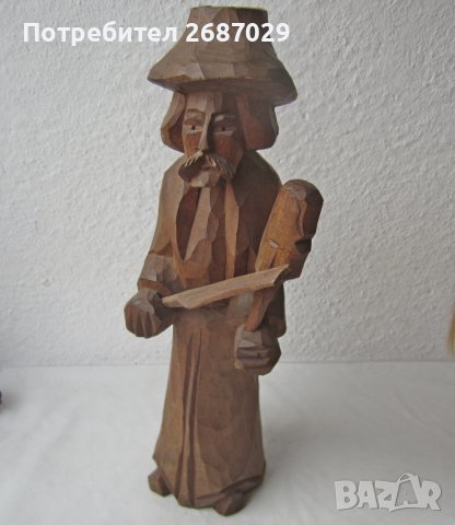 Дърворезба цигулар, снимка 1