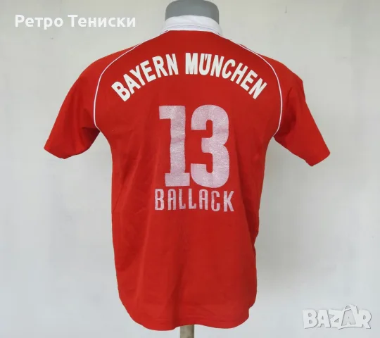 Тениска на Байерн Мюнхен • домакински екип • Michael Ballack #13 • adidas • червено • размер L •