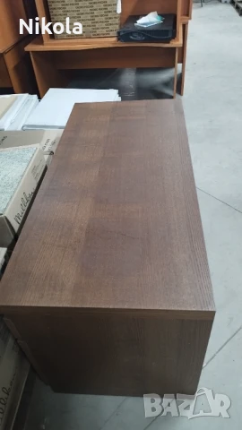 Бюро за офиса или за вкъщи 140/65/73см цвят кафяв - махагон с вградено шкафче, снимка 6 - Бюра - 51230366